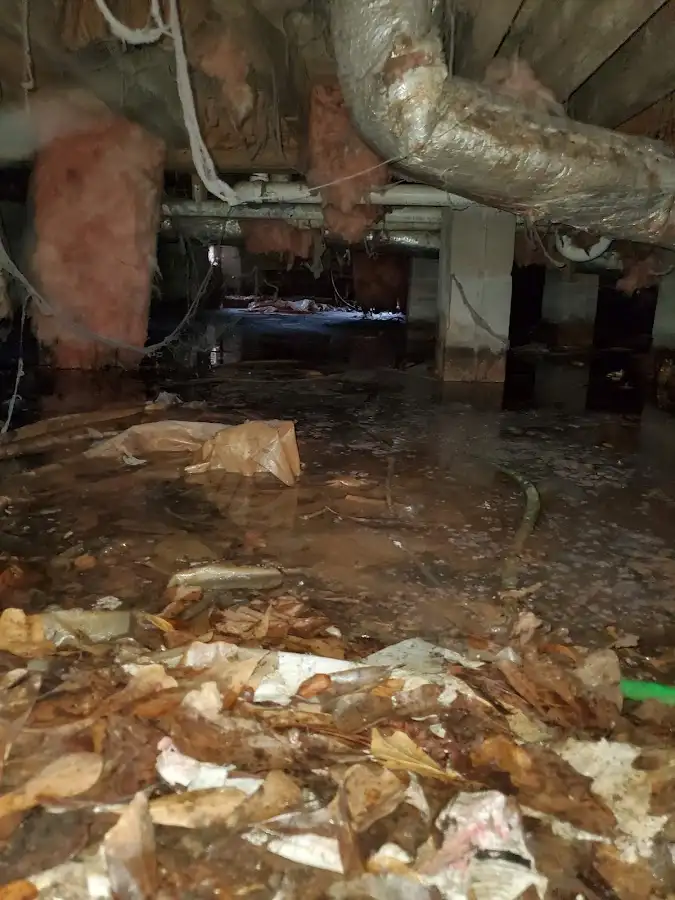 Crawl space flood assessment for Commercial Water Damage Restoration in Harrietstown